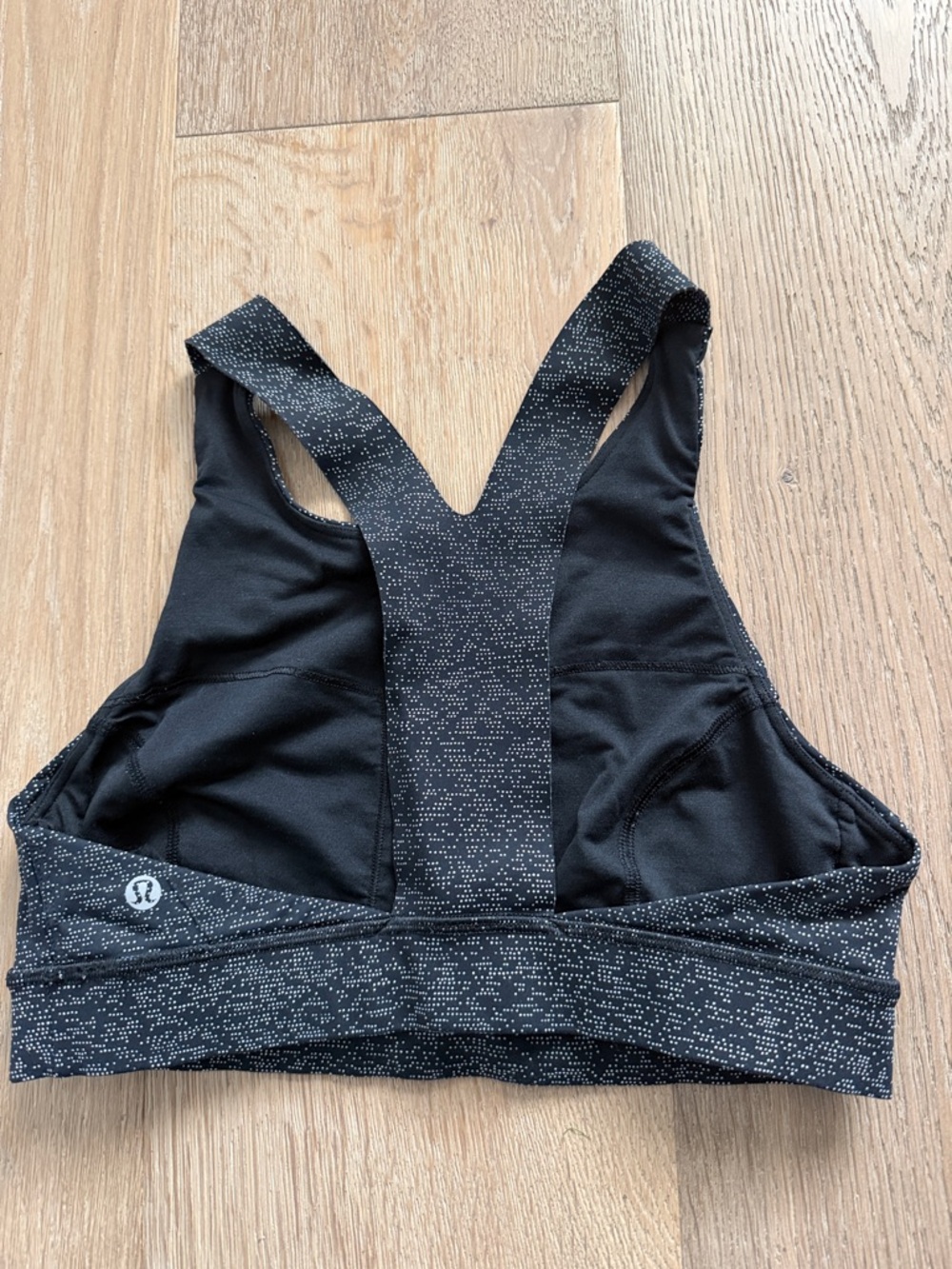 lululemon athletica fast free Black Speckle Racerback Sports Bra